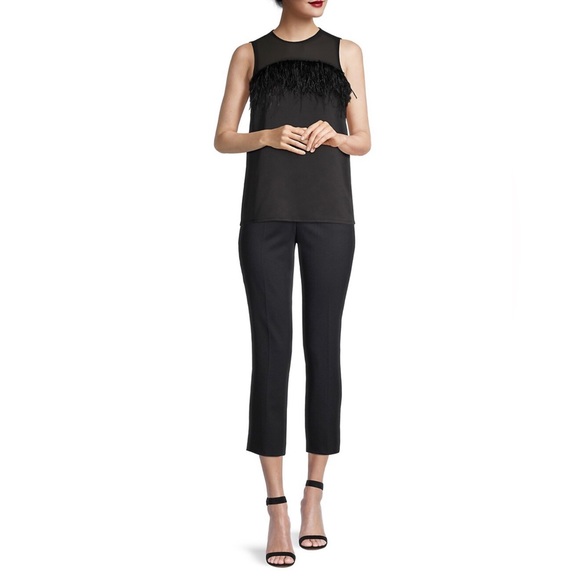 ‼️$5 SALE‼️ MICHAEL KORS Ostrich Feather Top - Picture 2 of 10